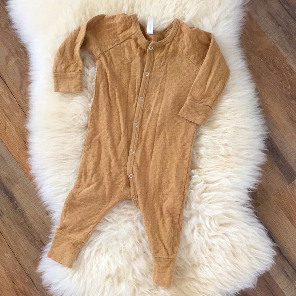 Quincy Mae organic pointelle longjohn 3-6